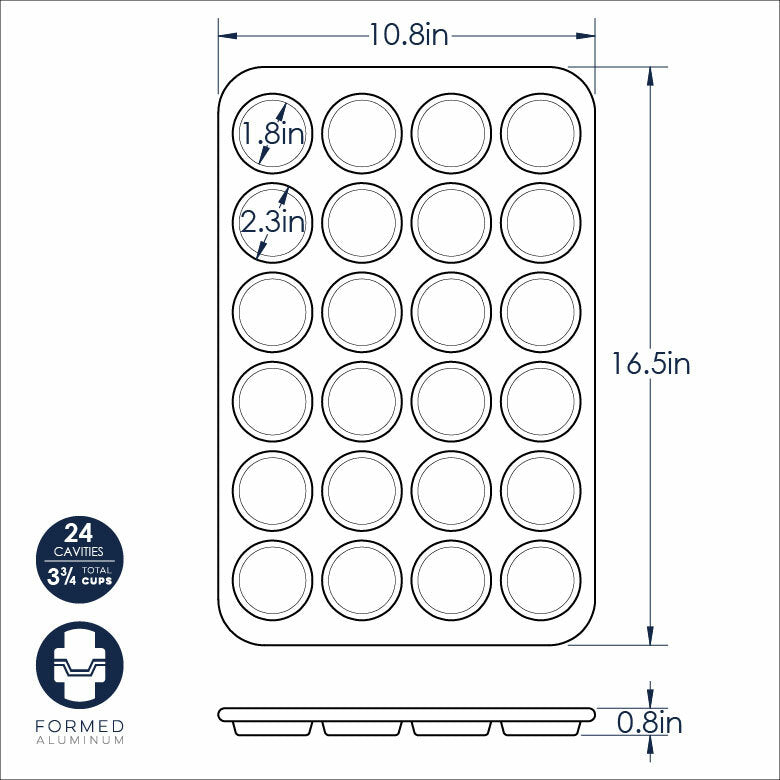 Mini Muffin Pan (24 Cup)
