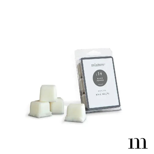 Our soy candle in wick-less form. Mixture Melts are for anywhere a candle cannot be used. Provides hours and hours of pure pleasure, second person not required – just add melter! Six (6) squares per container, soy blend. Each package provides approximately 30 hours of fragrance.