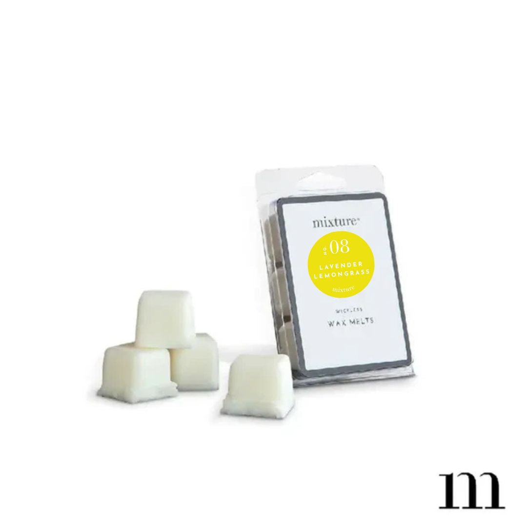 Our soy candle in wick-less form. Mixture Melts are for anywhere a candle cannot be used. Provides hours and hours of pure pleasure, second person not required – just add melter! Six (6) squares per container, soy blend. Each package provides approximately 30 hours of fragrance.