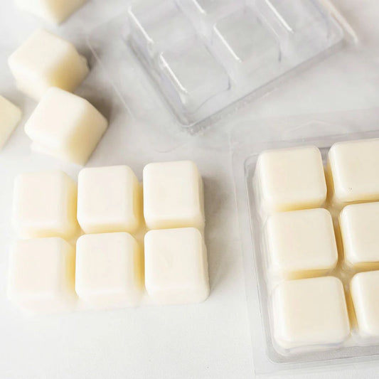 Our soy candle in wick-less form. Mixture Melts are for anywhere a candle cannot be used. Provides hours and hours of pure pleasure, second person not required – just add melter! Six (6) squares per container, soy blend. Each package provides approximately 30 hours of fragrance.