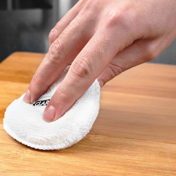 Many microfiber buffing pads are ‘too’ smooth and the wax just sort-of smears, while foam only pads don’t spread the product evenly and a lot gets stuck in the foam. This microfiber fleece material provided the best results on wood boards. No scratching, no weird smearing, just a nice even finish and less messy than the other pads. You will no longer need to throw away paper towels and cleaning rags after each wax application, simply store your applicator in a Ziploc bag until you are ready to use it again!