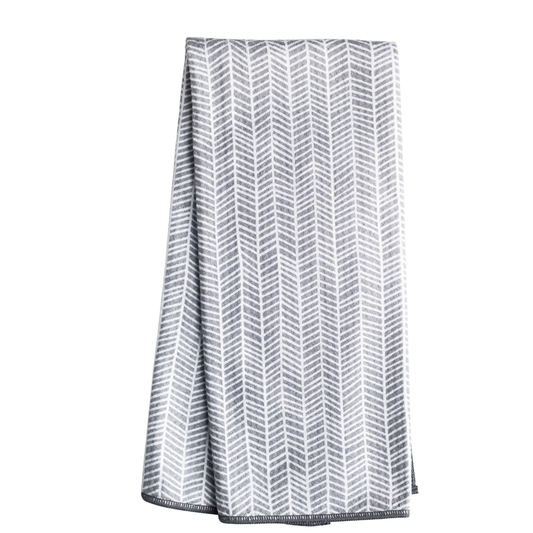 Towel with a zigzag pattern on a white background