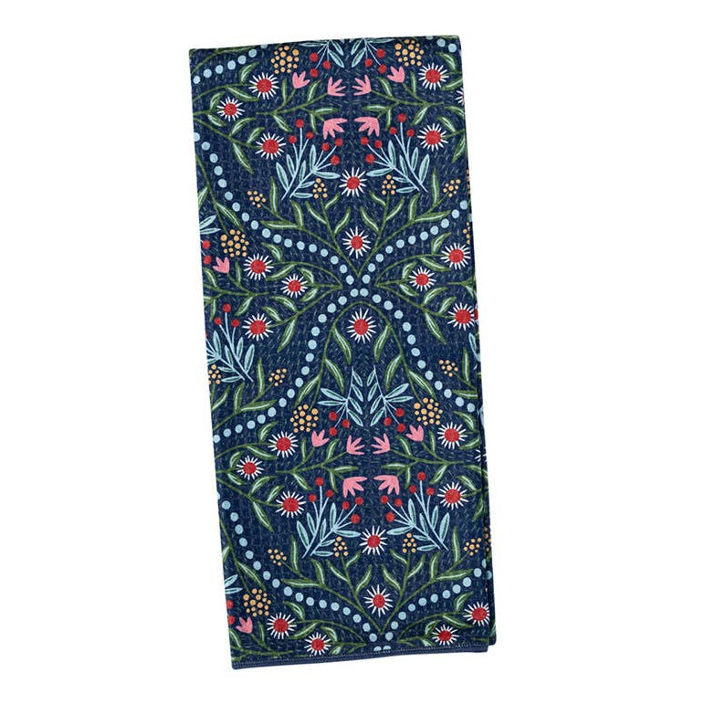 Floral patterned fabric on a white background
