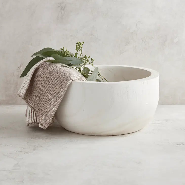 The Paulownia Wood Serving Bowl is the perfect addition to any home. Great for serving food or creating a beautiful centerpiece. Available in white to seamlessly fit into any home. This bowl is sure to add a touch of style to your next gathering!