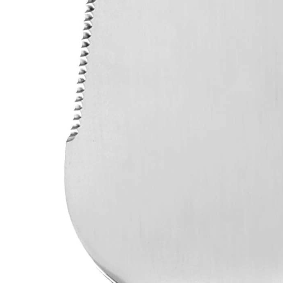 The perfect addition to your serving pieces, this pie and cake server effortlessly cuts and serves cakes, pies, quiches, and more—ideal for holidays, special occasions, or everyday use. Crafted from polished 18/0 stainless steel, its one-piece construction ensures durability and long-lasting performance.