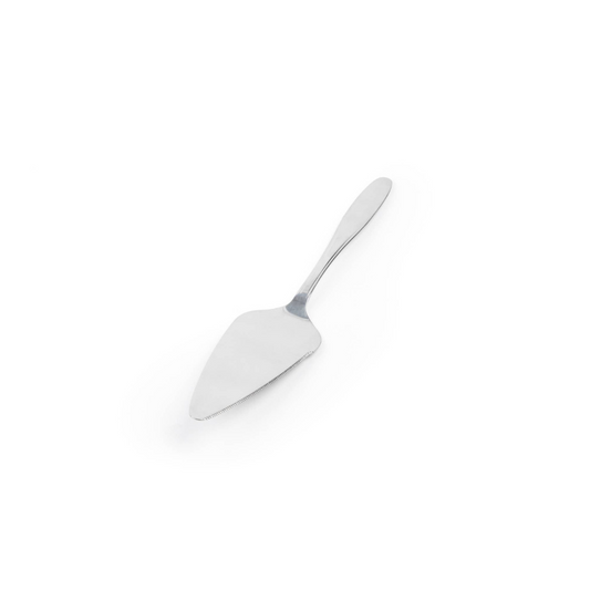 The perfect addition to your serving pieces, this pie and cake server effortlessly cuts and serves cakes, pies, quiches, and more—ideal for holidays, special occasions, or everyday use. Crafted from polished 18/0 stainless steel, its one-piece construction ensures durability and long-lasting performance.