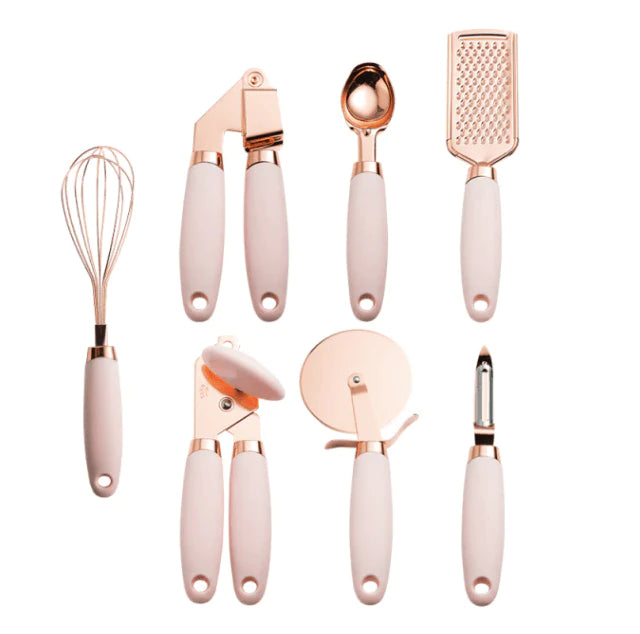 Rose Gold Gadget Set (7 Piece Set) - Pink