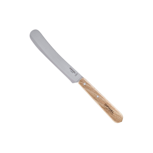 Featured in the New York Times' 2019 Holiday Gift Guide, the Opinel sandwich knife is as unique as it is useful! The rounded stainless steel blade is perfect for reaching the bottom of jars or getting every last piece of avocado out of its rind. The 6" blade has a 4.5" micro-serrated section that assists with cutting bagels, bread, and cheese. Going out for a picnic? Bring the brunch knife along, you won't be disappointed.