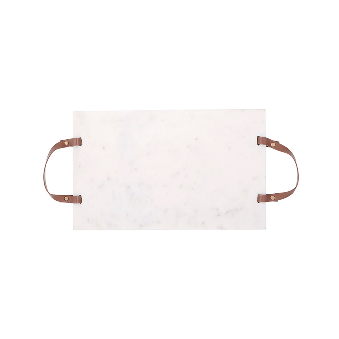 Host in style with this sophisticated Marble and Leather Serving Board. Designed for showcasing cheeses, appetizers, and charcuterie, it’s the perfect centerpiece for parties or wine nights. The combination of sleek marble and sturdy leather handles blends elegance with functionality, making it a must-have for entertaining.
