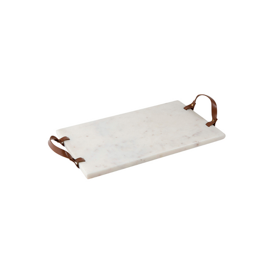 Host in style with this sophisticated Marble and Leather Serving Board. Designed for showcasing cheeses, appetizers, and charcuterie, it’s the perfect centerpiece for parties or wine nights. The combination of sleek marble and sturdy leather handles blends elegance with functionality, making it a must-have for entertaining.