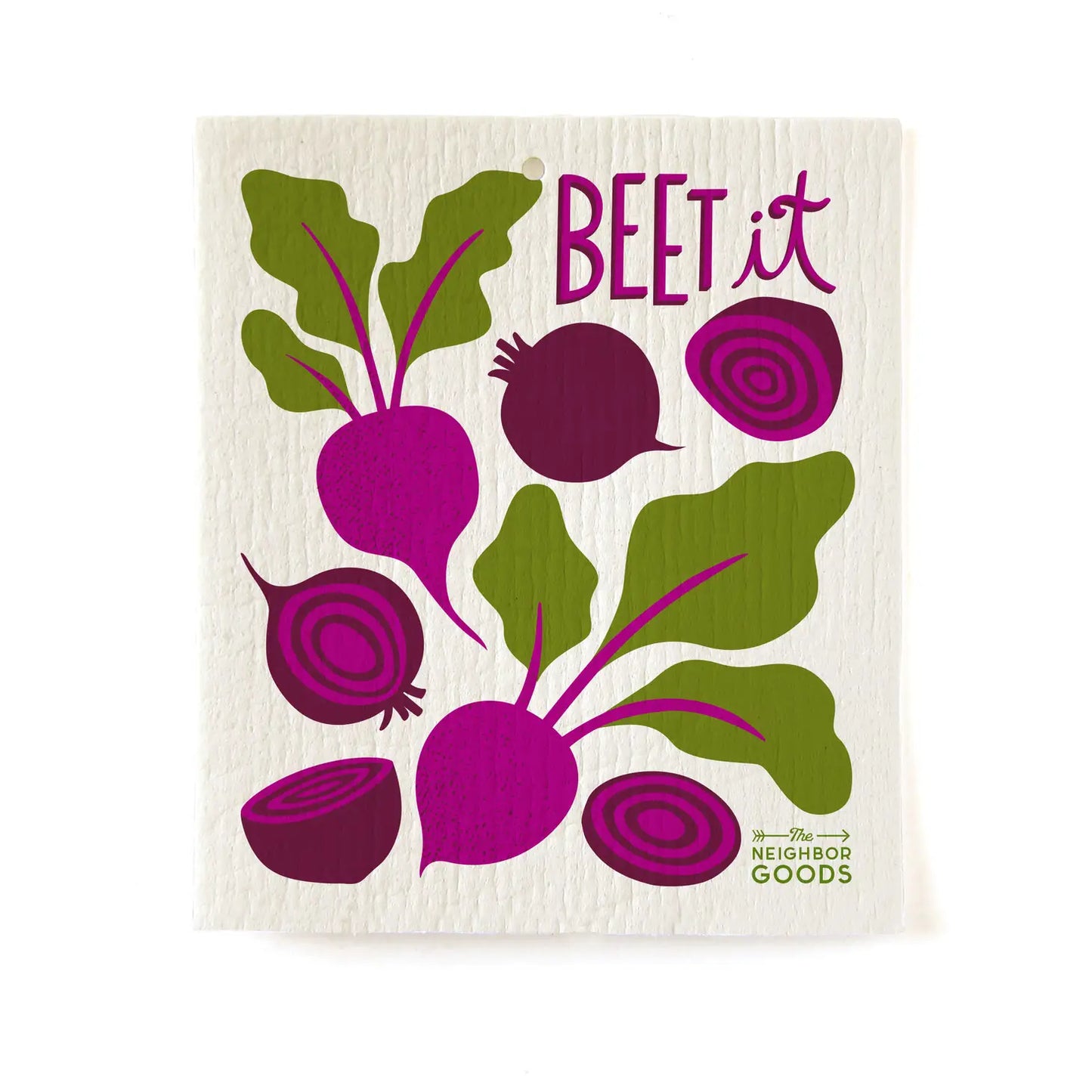 Perfect for your kitchen cleaning needs, the Beet Sponge Cloth is super absorbent, holding up to 15 times its weight in water, and dries quickly between uses. Plus, it’s both biodegradable and compostable, making it an environmentally-friendly choice that helps cut down on waste.