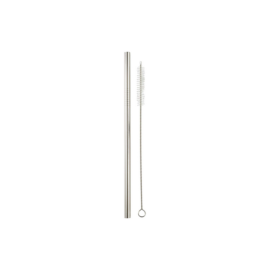 Make a sustainable statement with our Stainless Steel Straw with Brush! This duo is here to elevate your sipping experience with style and eco-friendliness. Crafted from sleek stainless steel in a brilliant silver finish, each straw comes complete with a handy cleaning brush for easy maintenance. Tuck them into their drawstring carry bag and you're ready to sip in style wherever you go.