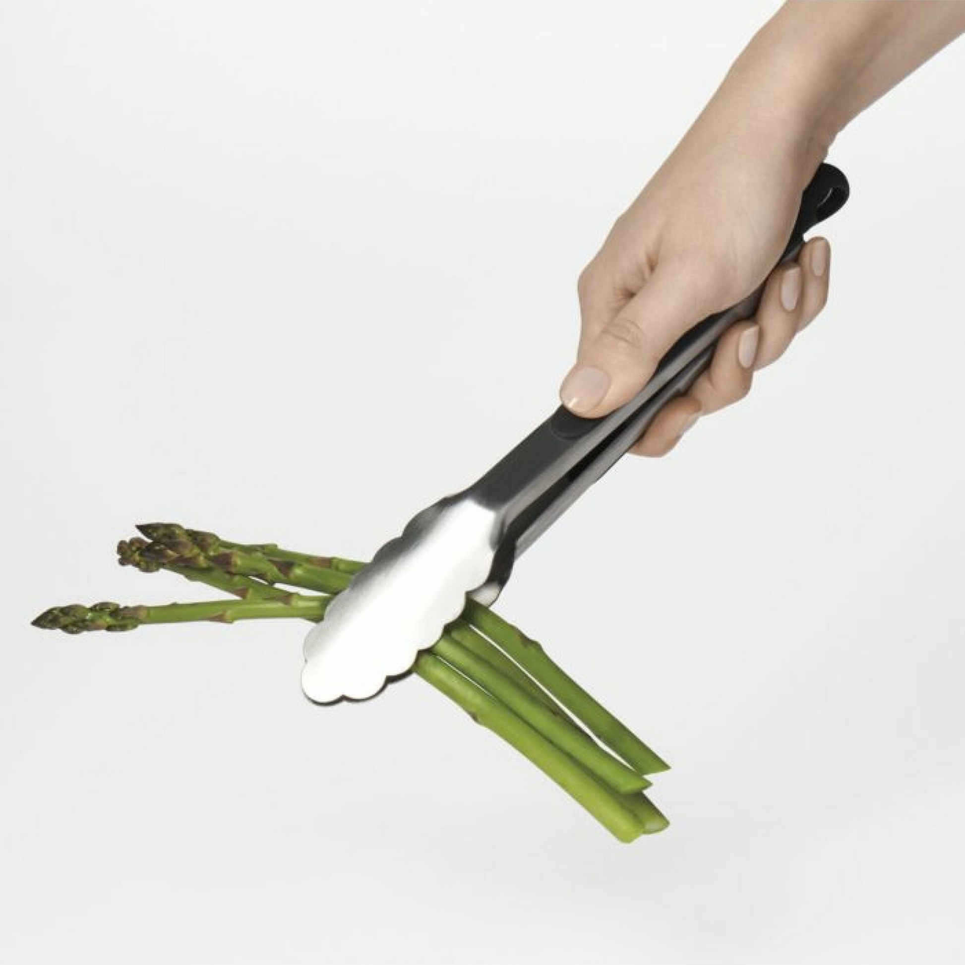 Our tongs feature brushed stainless steel with soft, non-slip handles and comfortable thumb rests. Easily lock in the closed position for convenient storage.