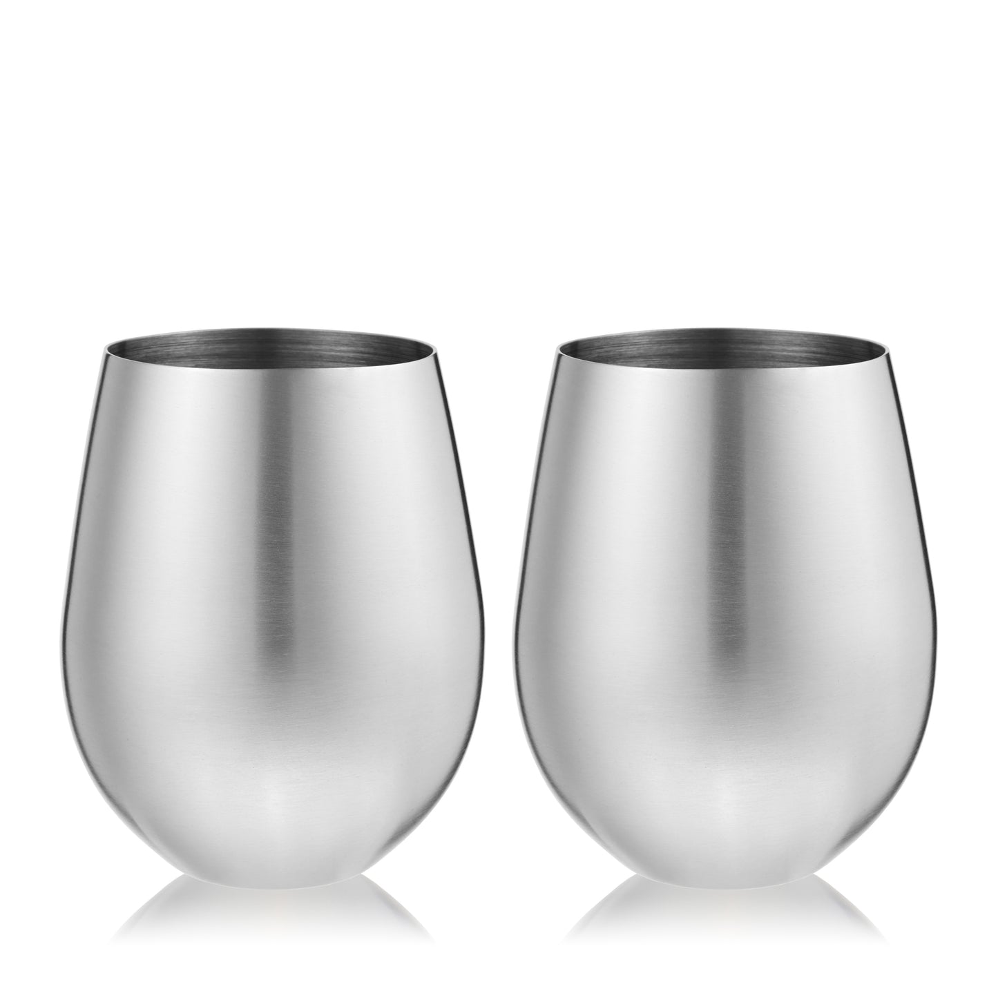 Sip fine wine and rich spirits alike from stainless stemless tumblers, each one polished and rounded to fit perfectly in the curve of your palm as it collects and intensifies the aromas of your drink. A heady toast to comfort and elegance that's sure to make every gathering feel that much classier!