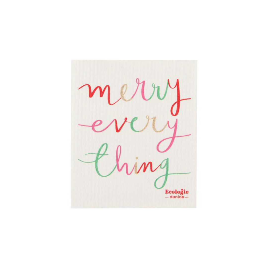 Spread cheer and sustainability with the Merry Everything Swedish Sponge Cloth!