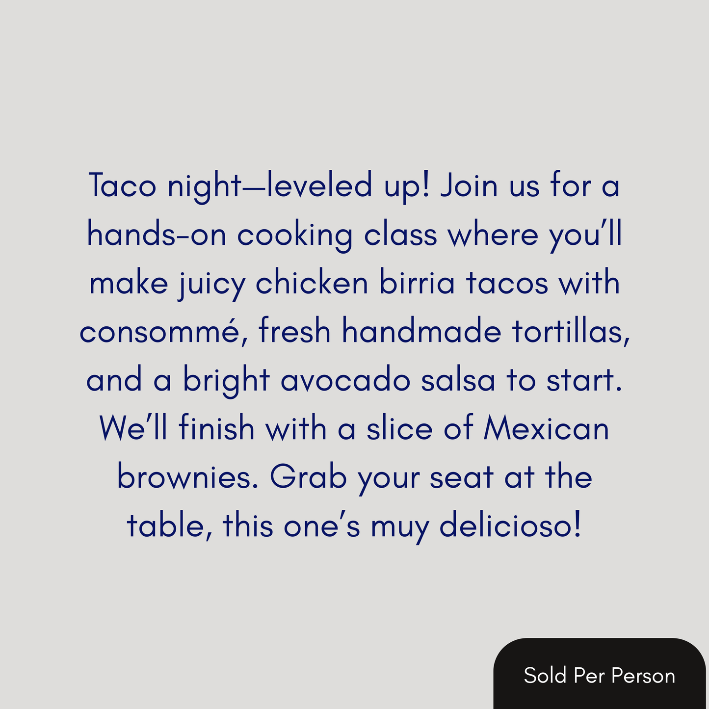 Taste of Mexico - Birria Tacos - 6 PM, Friday, August 14th, 2026