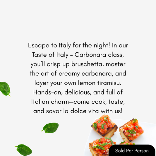 Taste of Italy - Carbanara - 6 PM, Friday, November 21st, 2025