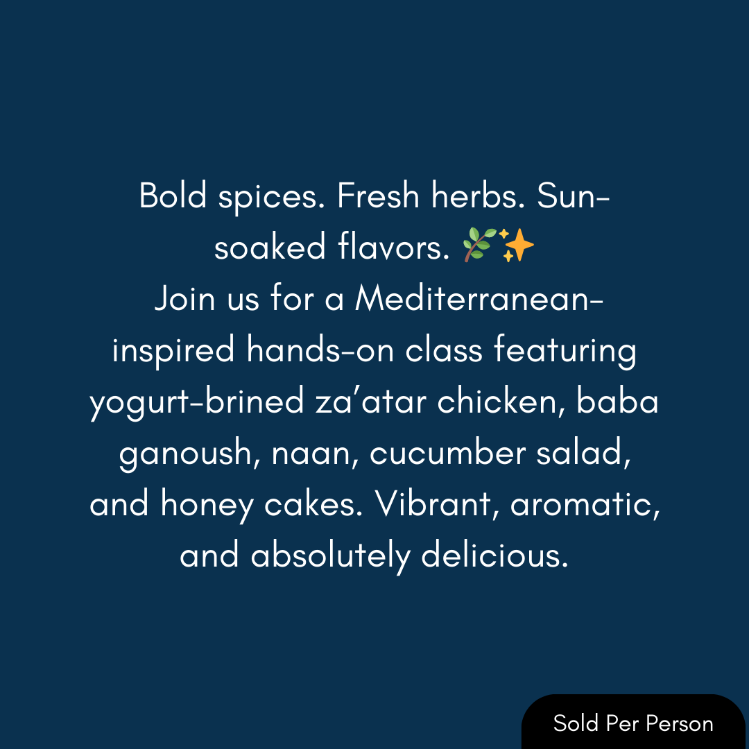 Taste of the Mediterranean - Za'atar Chicken - 6 PM, Friday, May 15th, 2026