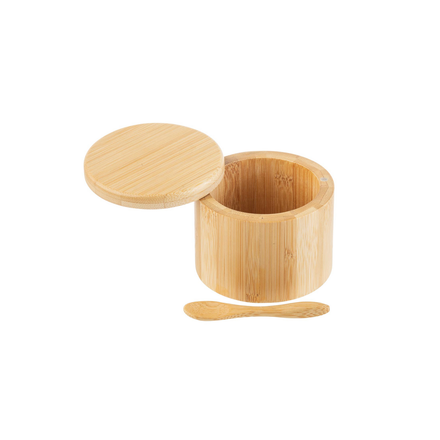 Bamboo Salt Box with Spoon – 6 oz