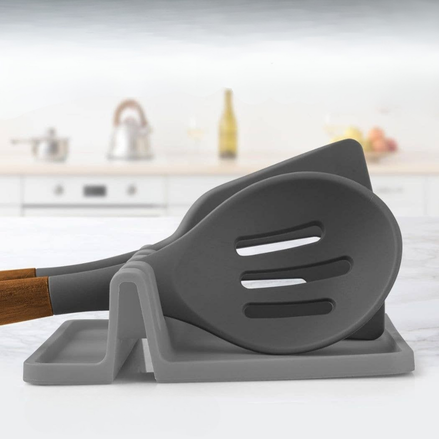 Silicone Spoon Rest - Grey