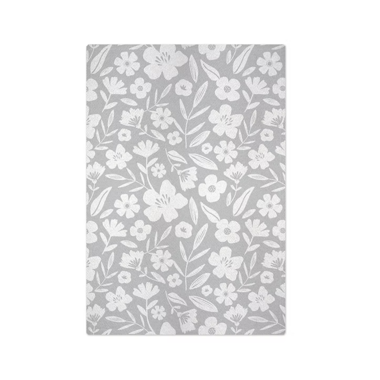 Jacquard Towel - Gray Floral