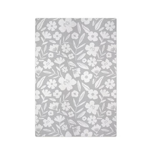 Jacquard Towel - Gray Floral