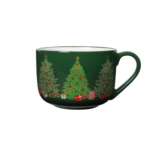 Latte Mug (23 oz) - Festive Fir