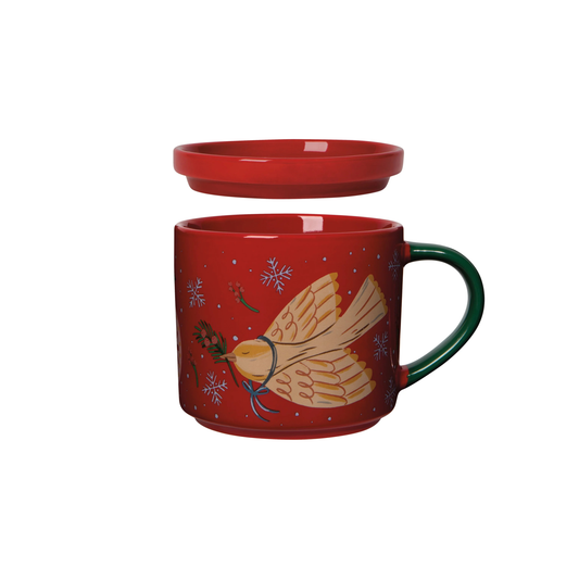 Mug with Lid - Season's Tweetings