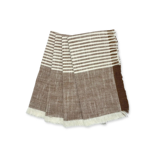 Cuisine Stripe Napkins (Set of 4) - Brown
