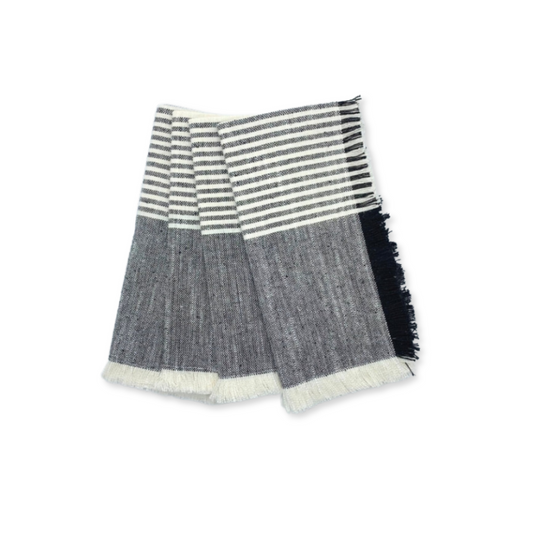 Cuisine Stripe Napkins (Set of 4) - Black