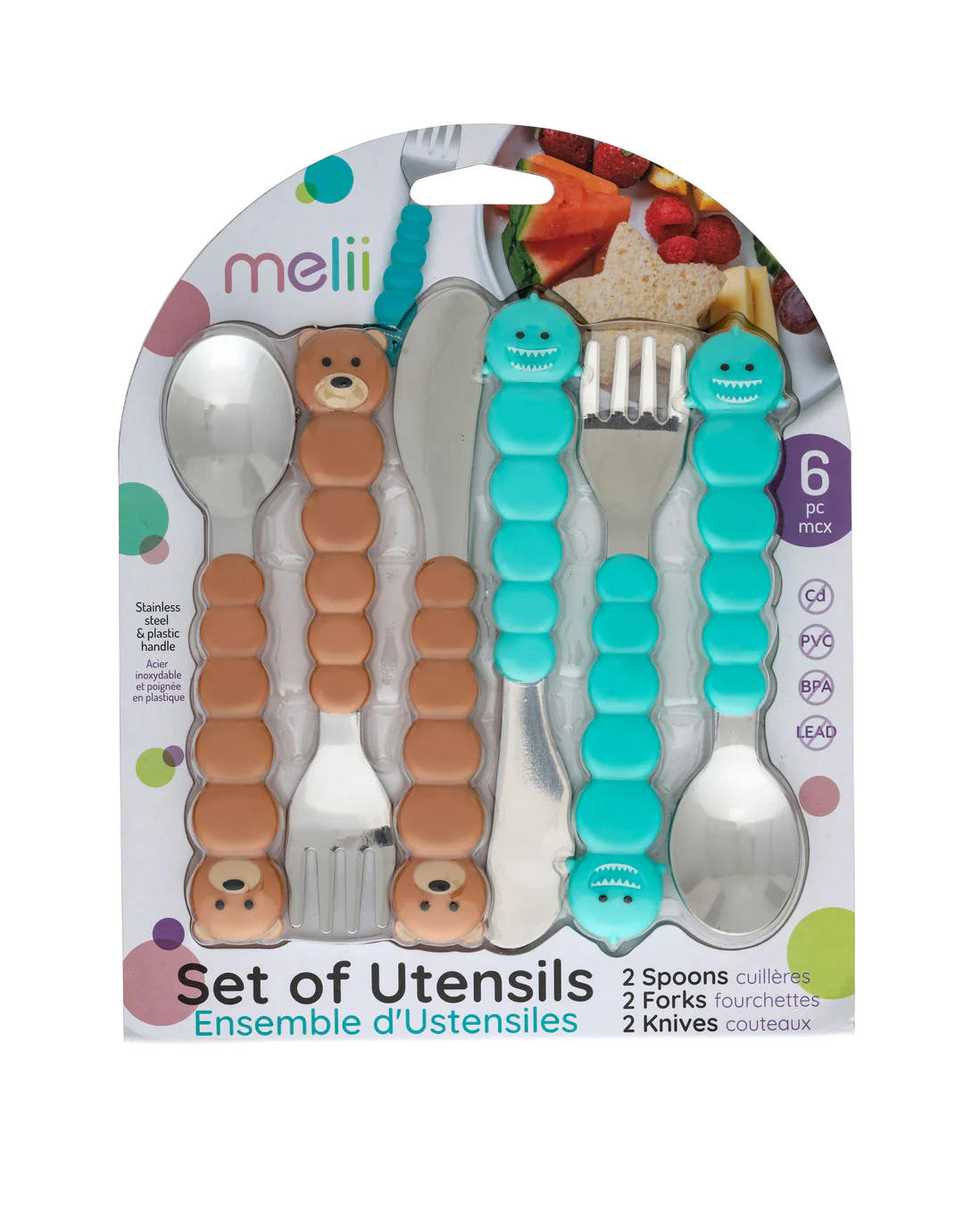 Utensil Set (6 Piece Set) - Bear & Shark