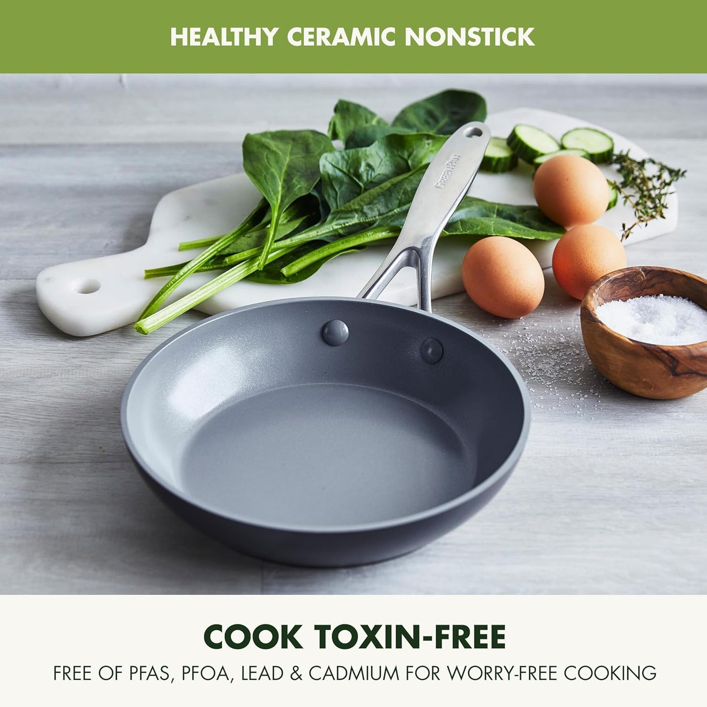 Compact, versatile, and ready for anything, the Valencia Pro 8” Frypan is your go-to for quick breakfasts, simple dinners, and everything in between. Crafted from duoforged hard anodized aluminum, it offers exceptional strength and scratch resistance, while the diamond-infused ceramic nonstick coating ensures effortless food release and fast cleanup—no oil or butter needed.