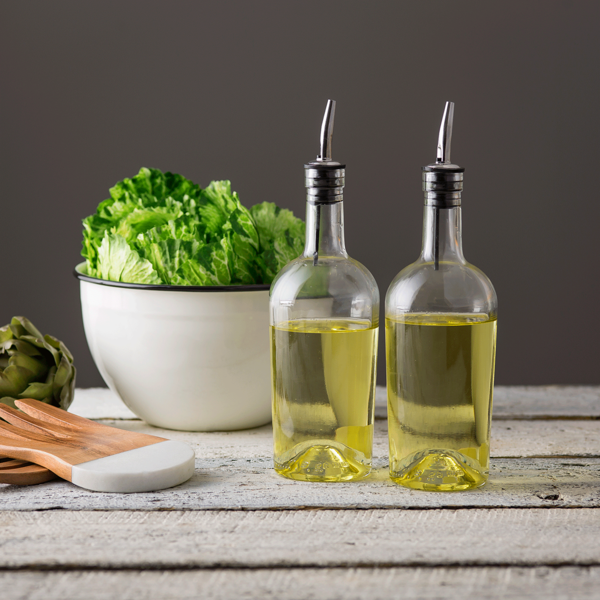 Oil & Vinegar Bottle - Glass - 17.5 oz