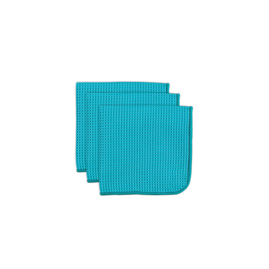 Waffle Weave Cloth (Set of 3) - Sea Blue