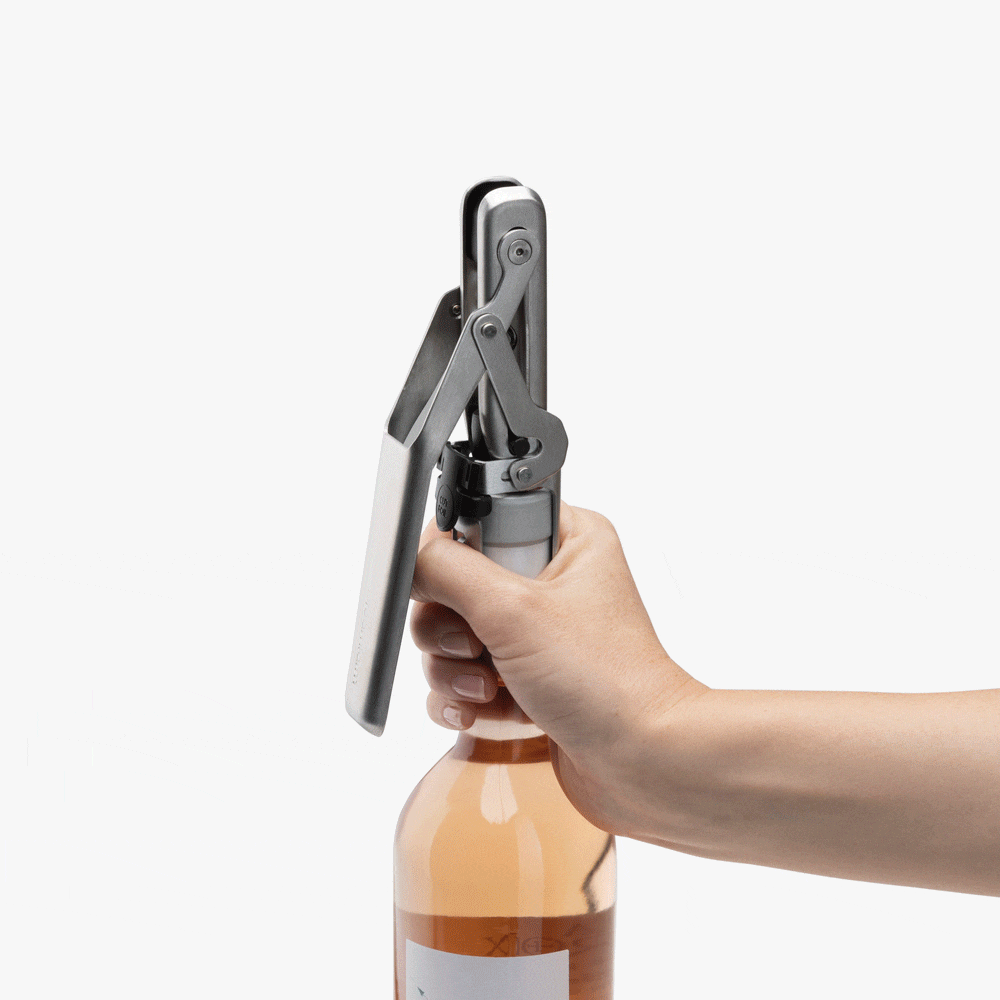 With its unique automatic mechanism, this sleek wine opener removes and ejects corks in one smooth motion, no struggling required. The Teflon-coated corkscrew works like a charm on both natural and synthetic corks, while the built-in stainless steel foil cutter stays sharp for years of seamless uncorking. Ultra-compact and perfect for waiters, picnics, or your kitchen drawer,