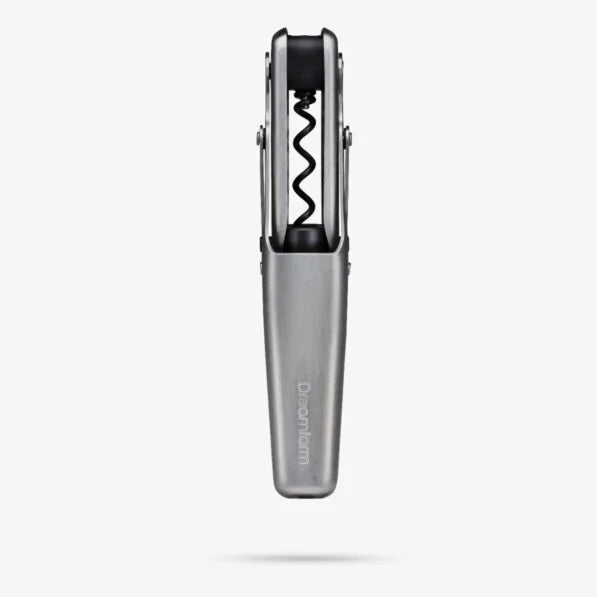 With its unique automatic mechanism, this sleek wine opener removes and ejects corks in one smooth motion, no struggling required. The Teflon-coated corkscrew works like a charm on both natural and synthetic corks, while the built-in stainless steel foil cutter stays sharp for years of seamless uncorking. Ultra-compact and perfect for waiters, picnics, or your kitchen drawer,