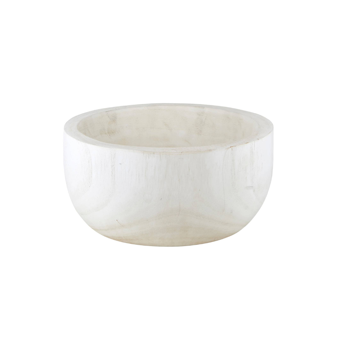 The Paulownia Wood Serving Bowl is the perfect addition to any home. Great for serving food or creating a beautiful centerpiece. Available in white to seamlessly fit into any home. This bowl is sure to add a touch of style to your next gathering!