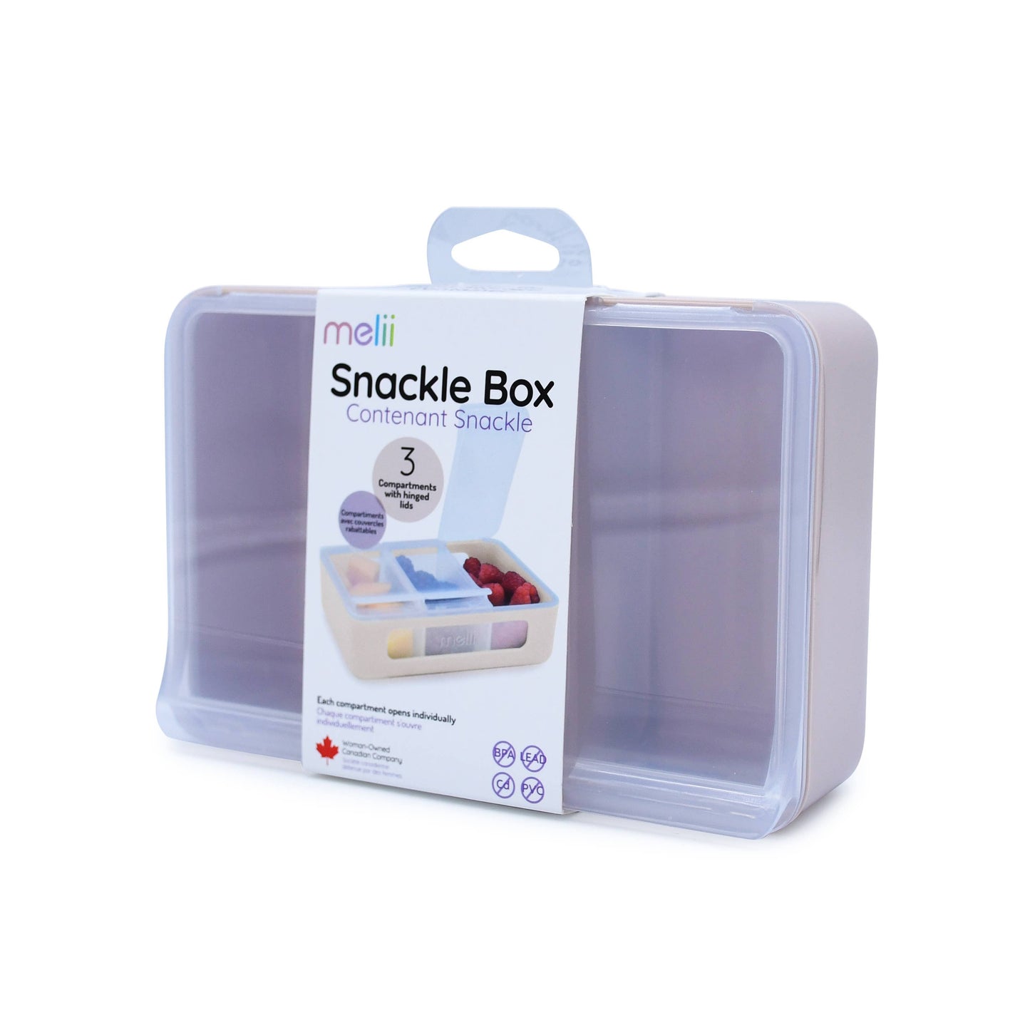 3 Compartment Snackle Box - Wisteria