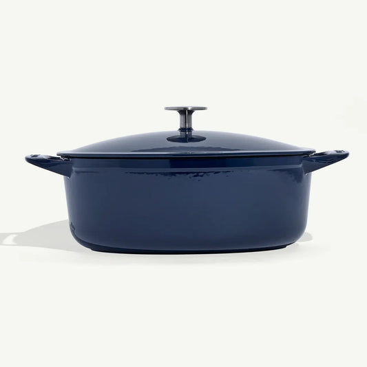 Enameled Cast Iron Dutch Oven - 7.5Qt Blue
