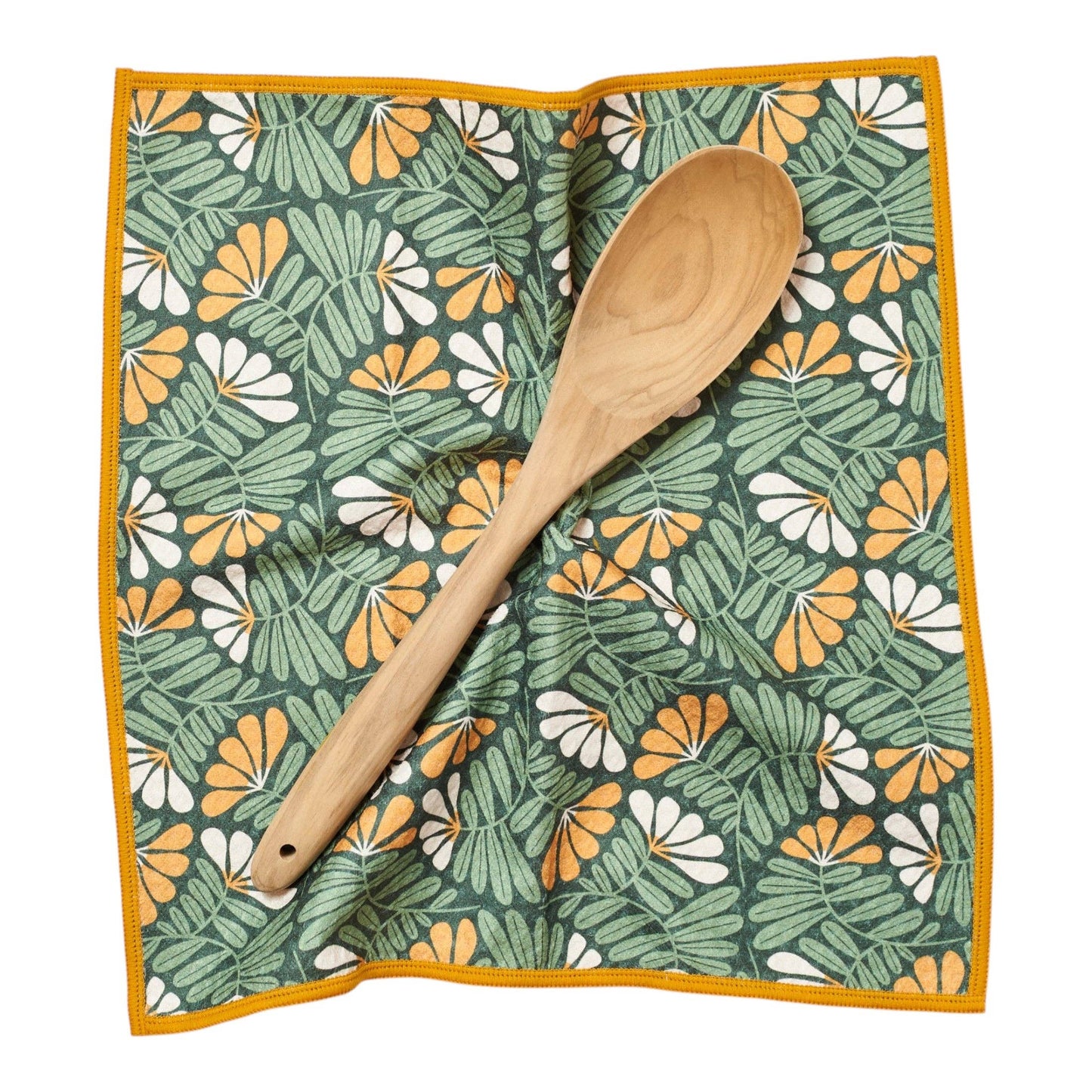 Mighty Mini Towels (Set of 3) Reversible - Fall Flower: Rifle Green