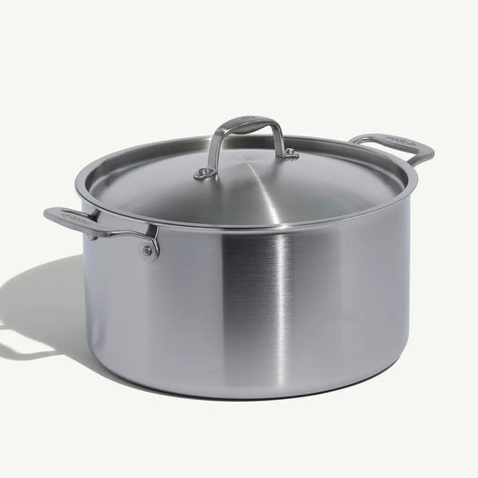 Stainless Clad Stock Pot with Lid - 12 Qt