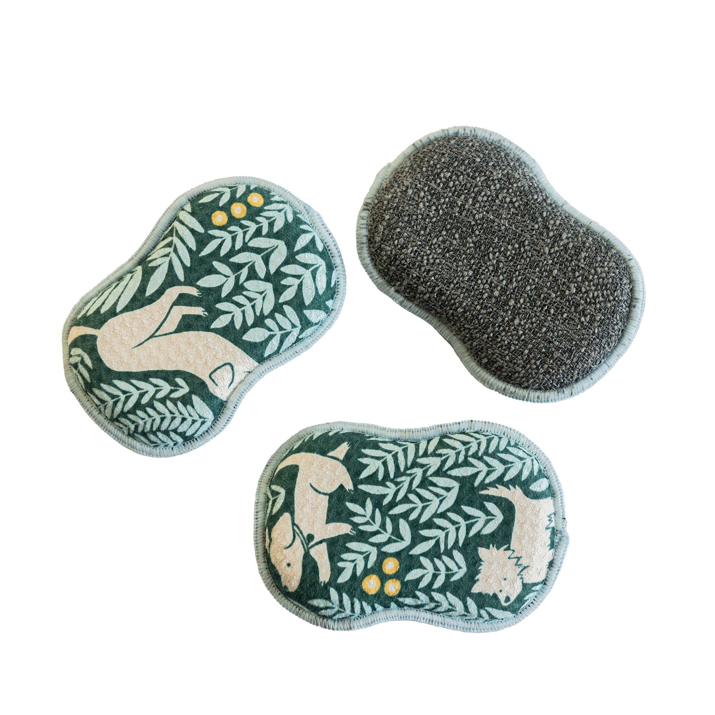 Reusable Sponges (Set of 3) - Teal Nuthatch Dog Park