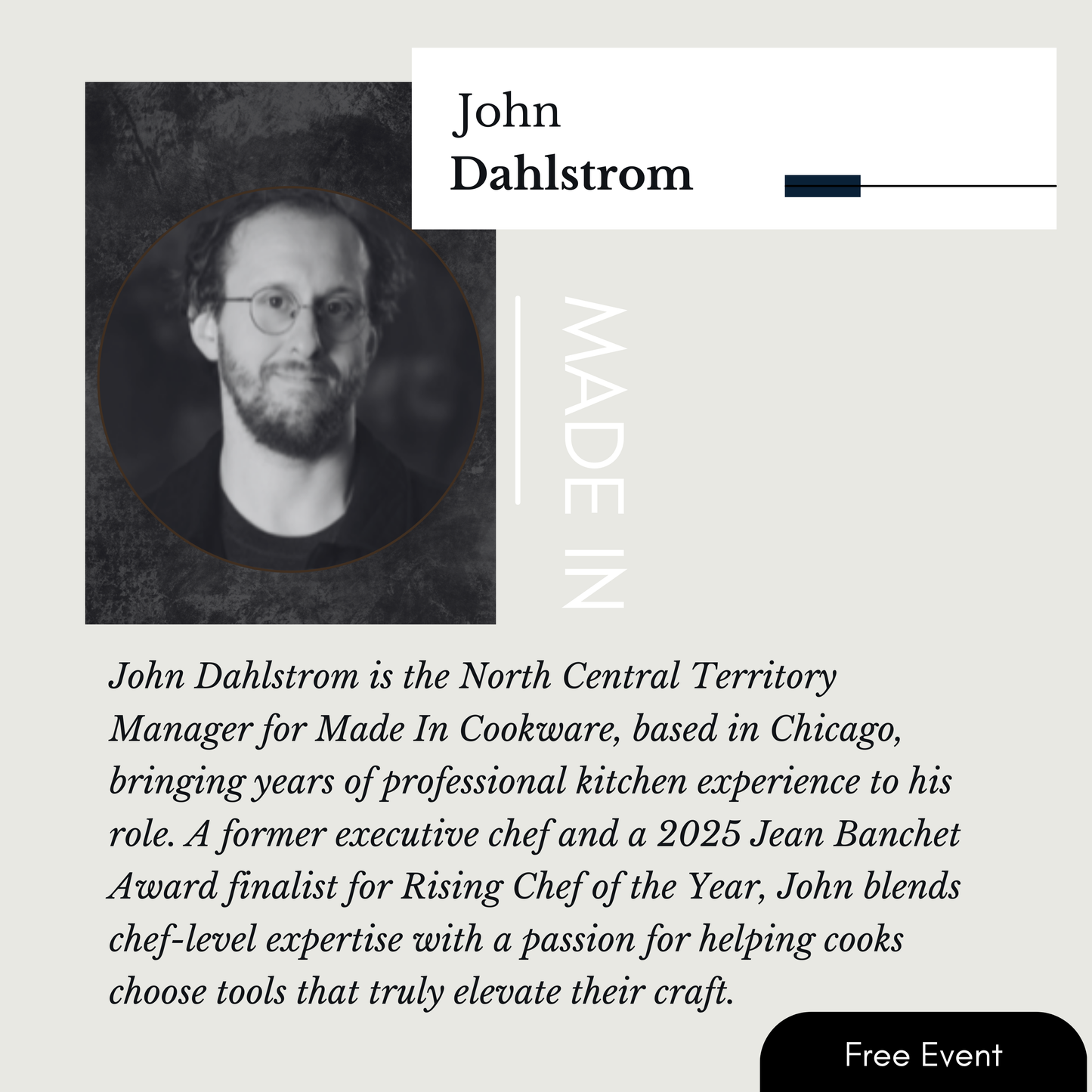 MADE IN In-Store Demo - 5-7 PM, Friday, December 19th, 2025