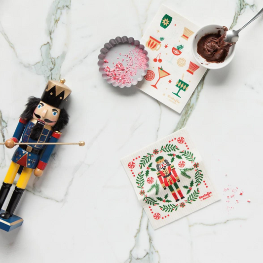 Get cracking on your holiday cleaning with the Nutcracker Swedish Sponge Cloth from Ecologie!