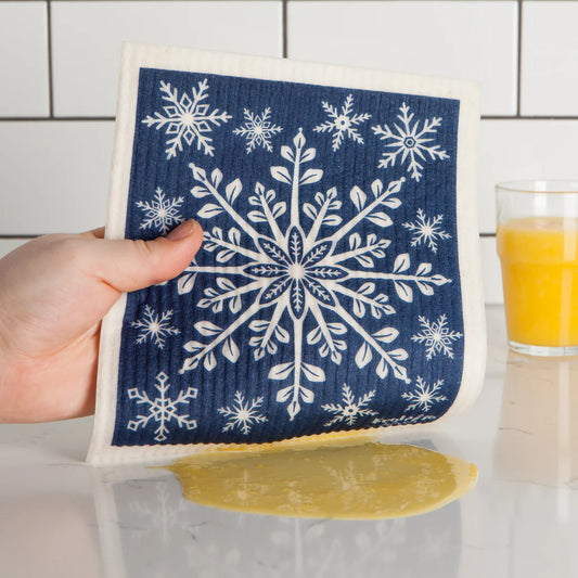 Swedish Sponge Cloth - Snowflake Ornament
