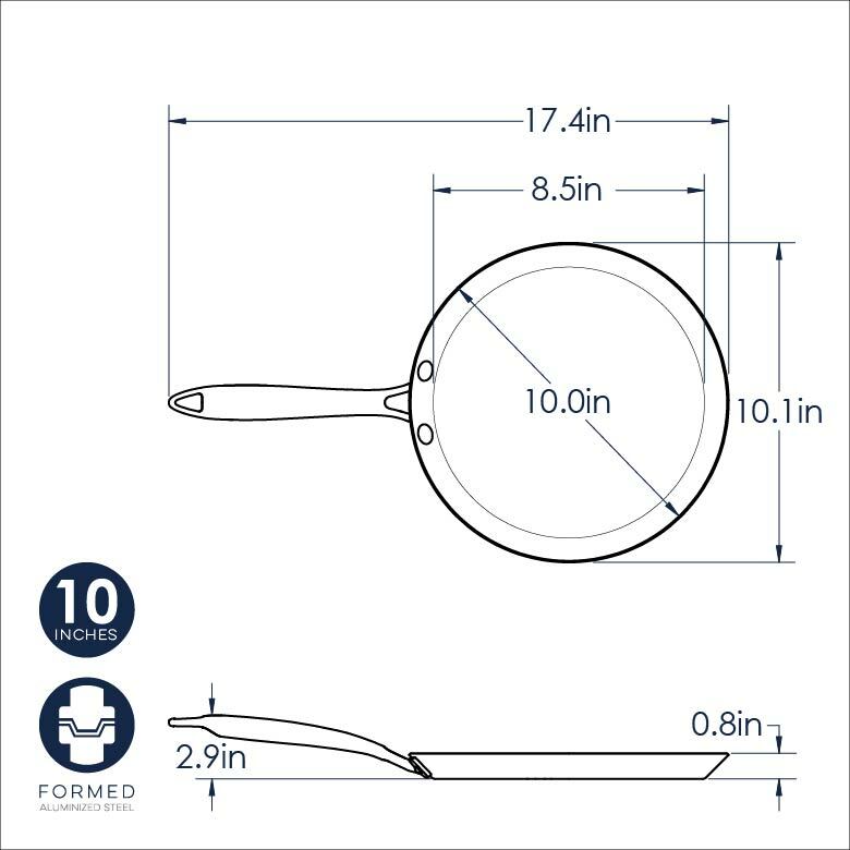 Traditional French Steel Crepe Pan (10")