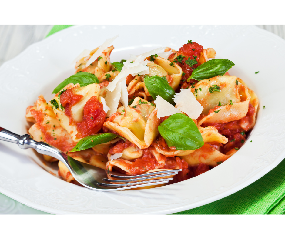 Tortellini, Zucchini, Tomato Foil Pack