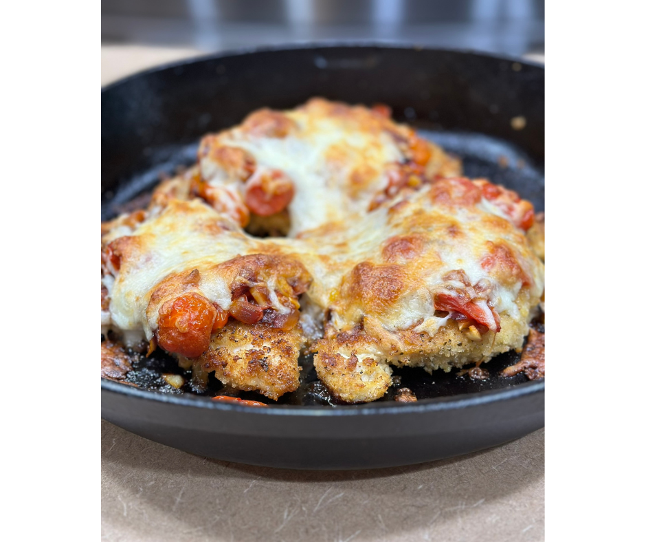 Breaded Chicken with Tomatoes and Cheese – Toast & Table