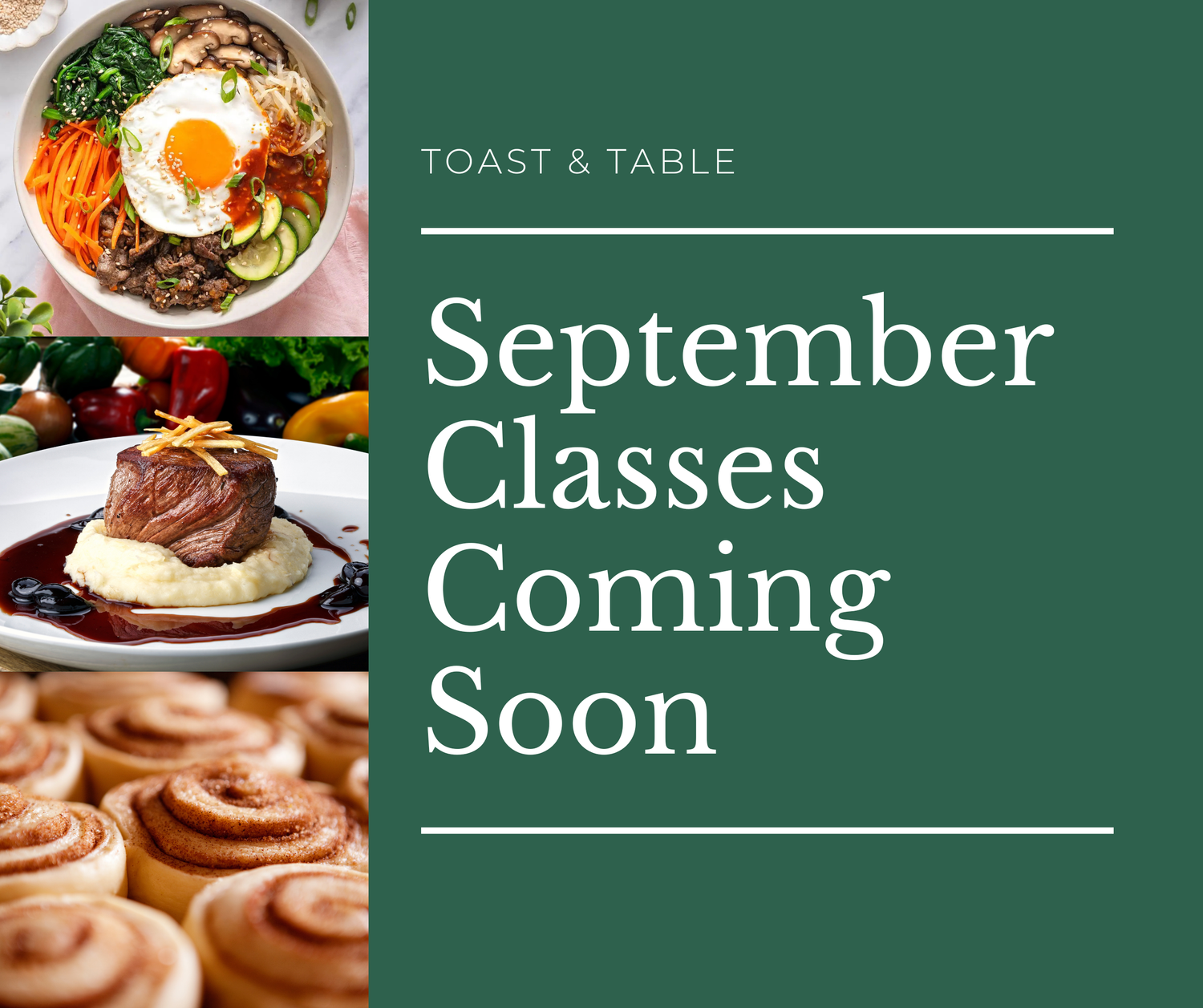 September Classes Coming Soon