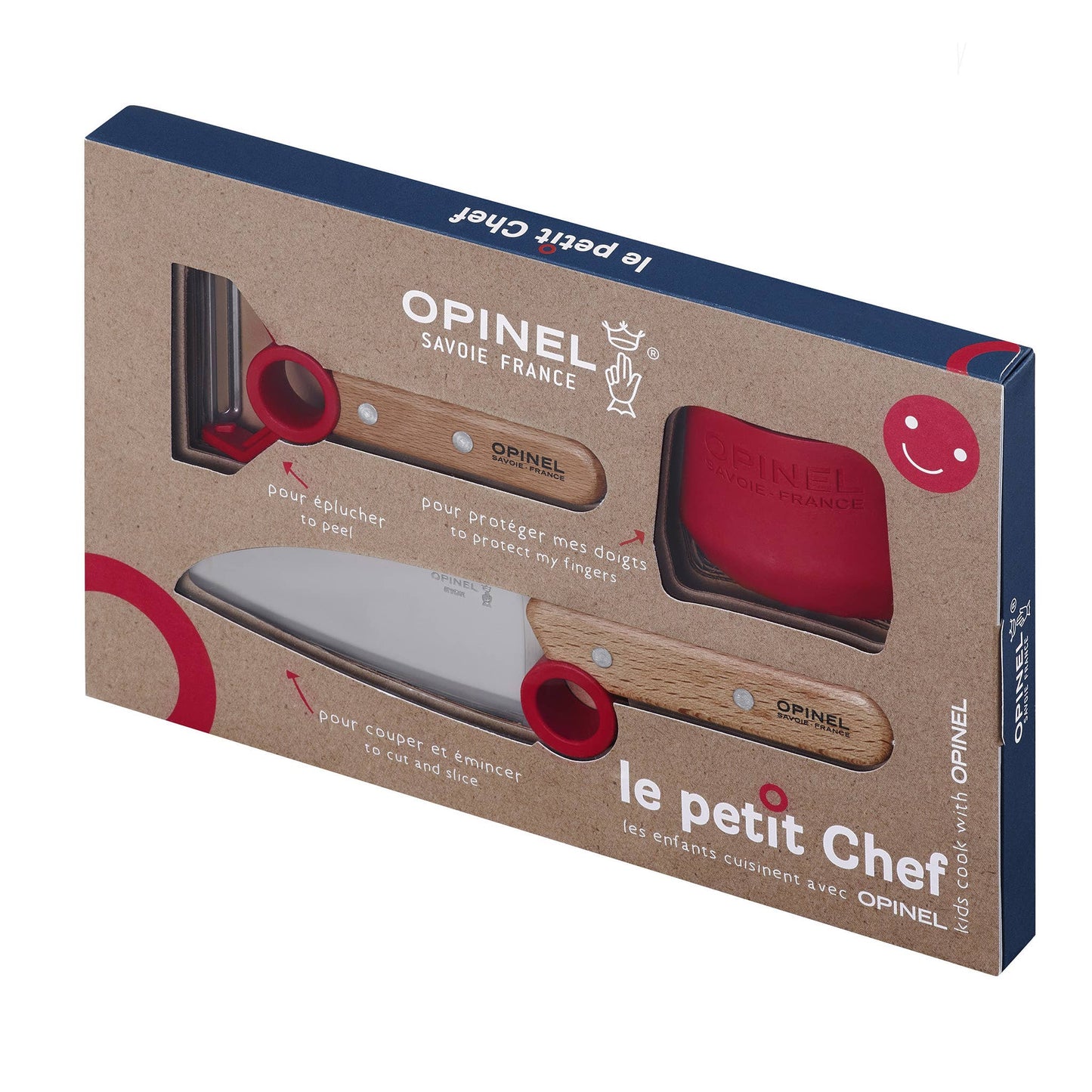 Le Petit Chef Knife Set - Red - 3pc